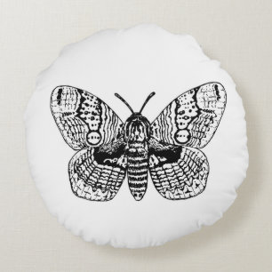Brahmin moth drawing round cushion
