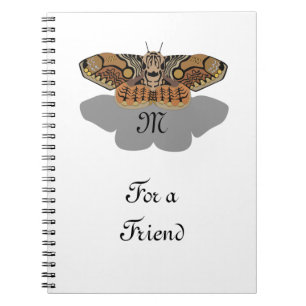 Brahmin Moth Monogram Notebook
