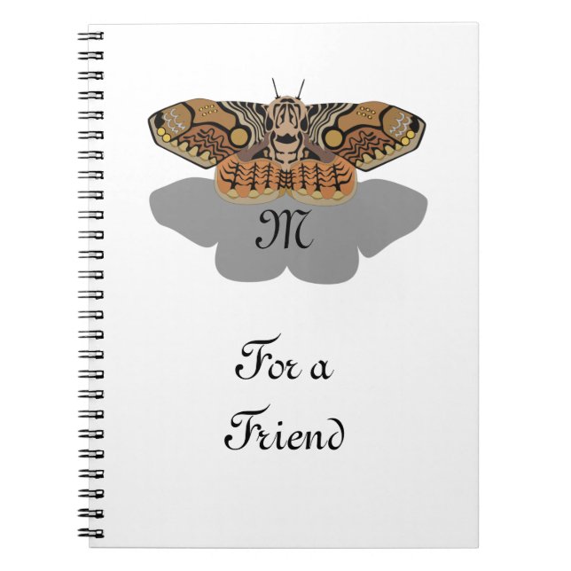 Brahmin Moth Monogram Notebook (Front)