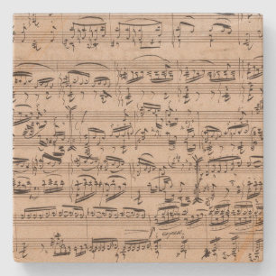 Brahms Theme and Variations Music Manuscript Stone Coaster