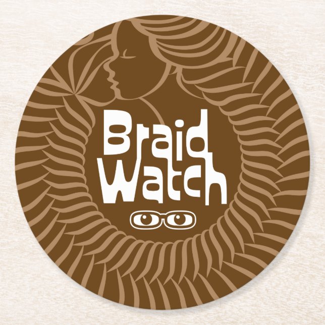 Braid Watch Paper Coaster (Front)