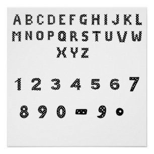 Braided Alphabet Art   Bold Letter Grid Poster