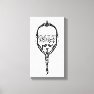 braided beards canvas print