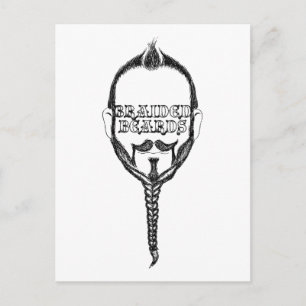 braided beards postcard