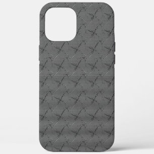 Braided grey with small stripes and pixelated iPhone 12 pro max case