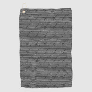 Braided grey with small stripes and pixelated golf towel