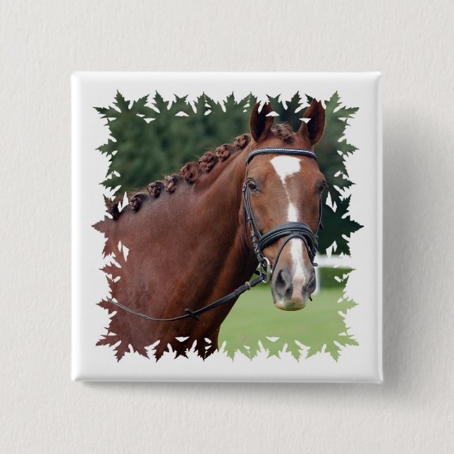 Braided Horse Mane Square Pin (Front)