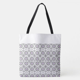 Braided Mandala and Leaf Motif Design Tote Bag