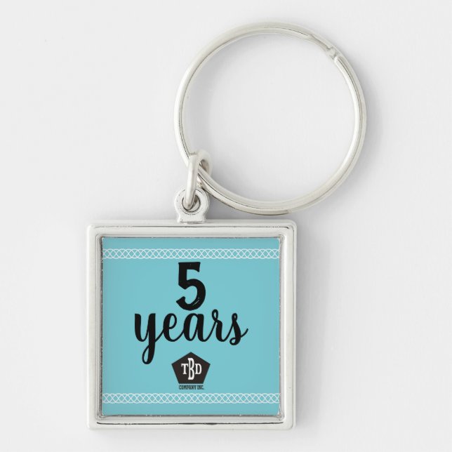 Braided universal employee anniversary keychain (Front)