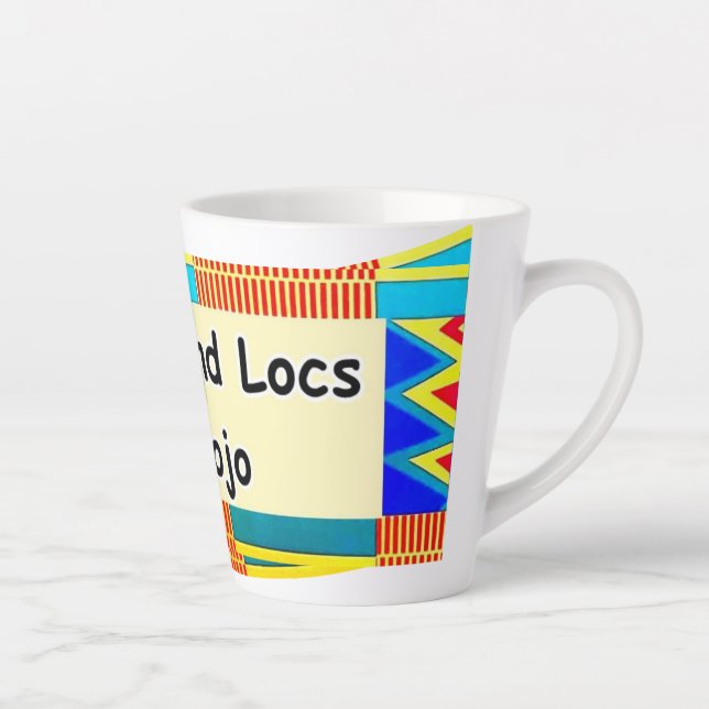 Braids And Locs By Jojo Latte Coffee Tea Cup Mug (Right)