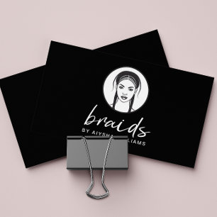 Braids Hair Stylist Modern Minimal  Business Card