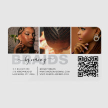 Braids Typography Script 3 Photo Collage QR Code