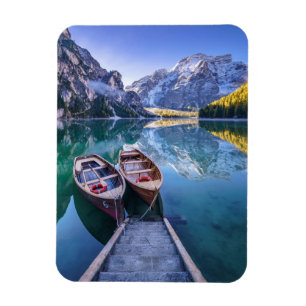 Braies Lake   Dolomite Alps, Italy Magnet