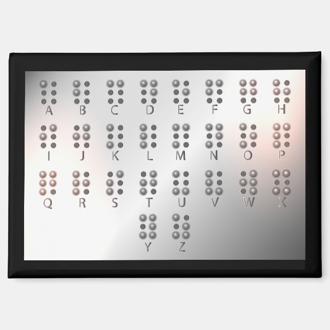 Braille Alphabet Magnet (Front)
