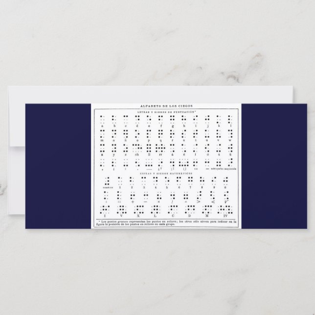 Braille Alphabet Rack Card (Front)