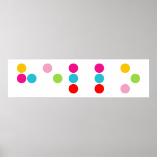 Braille blind alphabet letters hello text poster