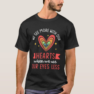 Braille Blind Blindness Awareness Visually Impaire T-Shirt