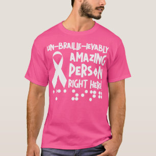 Braille Blind Blindness Awareness Visually Impaire T-Shirt