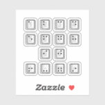 Braille Computer Key Numbers<br><div class="desc">A computer key number set with Braille</div>