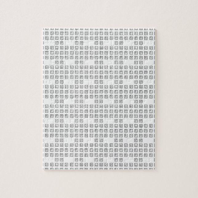 Braille Computer Key Numbers Jigsaw Puzzle (Vertical)