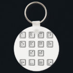 Braille Computer Key Numbers Key Ring<br><div class="desc">A computer key number set with Braille</div>