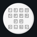 Braille Computer Key Numbers Magnet<br><div class="desc">A computer key number set with Braille</div>