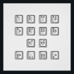 Braille Computer Key Numbers Poster<br><div class="desc">A computer key number set with Braille</div>