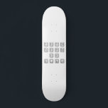 Braille Computer Key Numbers Skateboard<br><div class="desc">A computer key number set with Braille</div>