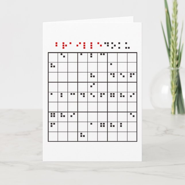 brailledoku card (Front)