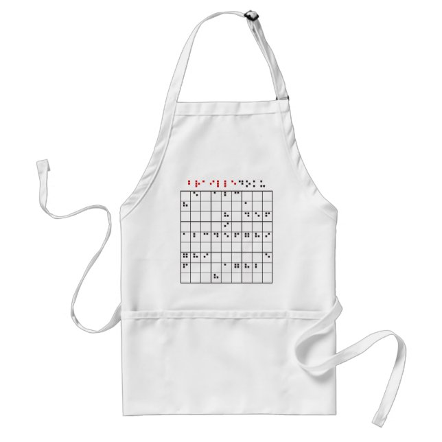 brailledoku standard apron (Front)