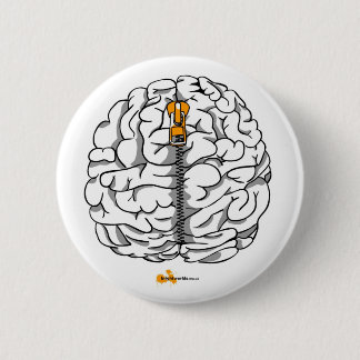 Brain 6 Cm Round Badge