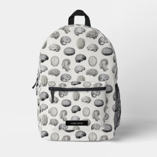 Brain Anatomy Biology Illustrations Printed Backpack