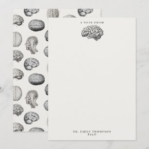 Brain Anatomy Biology Illustrations Psychologist Card