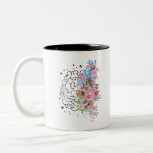 Brain anatomy Two-Tone coffee mug