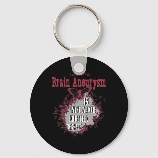 Brain Aneurysm Awareness 1  Key Ring (Front)