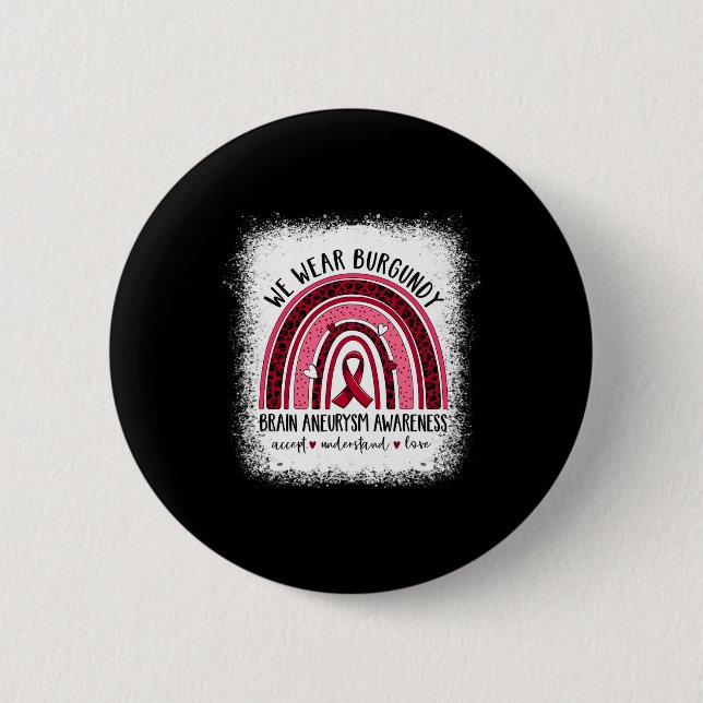 Brain Aneurysm Awareness Apparel Awesome Tee  6 Cm Round Badge (Front)