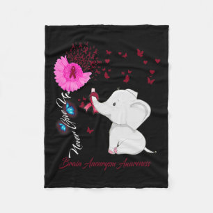 Brain Aneurysm Awareness - Brain Aneurysm Ribbon Fleece Blanket
