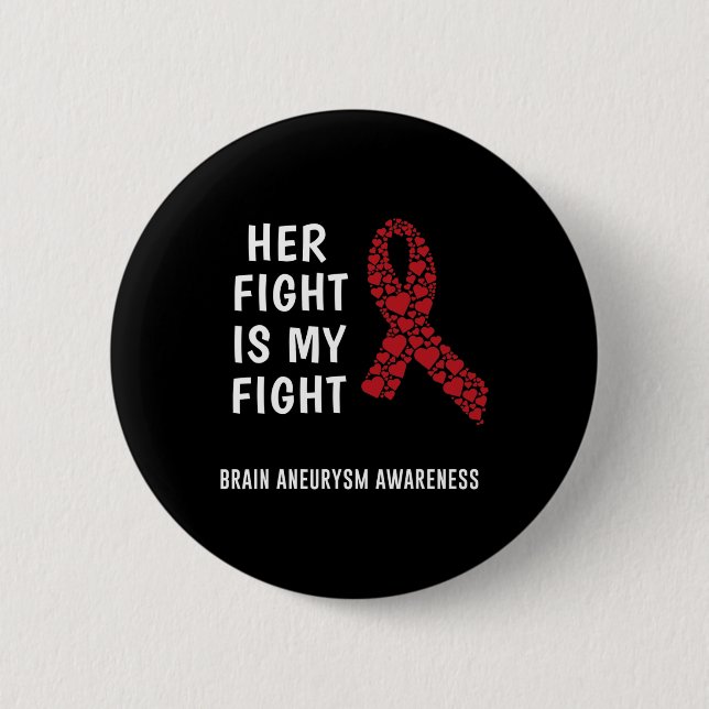 Brain Aneurysm Awareness Brain Surgery Supporter G 6 Cm Round Badge (Front)