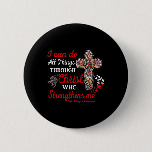 Brain Aneurysm Awareness Burgundy Gnomes Truck Rai 6 Cm Round Badge