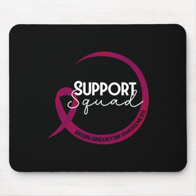 Brain Aneurysm Awareness Burgundy Ribbon Support S Mouse Mat (Front)