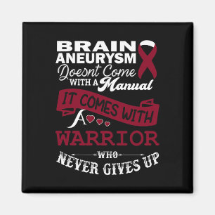 Brain Aneurysm Awareness Burgundy Ribbon Warrior S Magnet