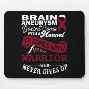 Brain Aneurysm Awareness Burgundy Ribbon Warrior S Mouse Mat