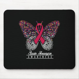 Brain Aneurysm Awareness  Butterfly Lovers Gifts  Mouse Mat