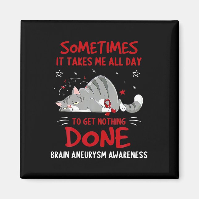 Brain Aneurysm AWARENESS Cute Elephant Sunflower B Magnet (Front)