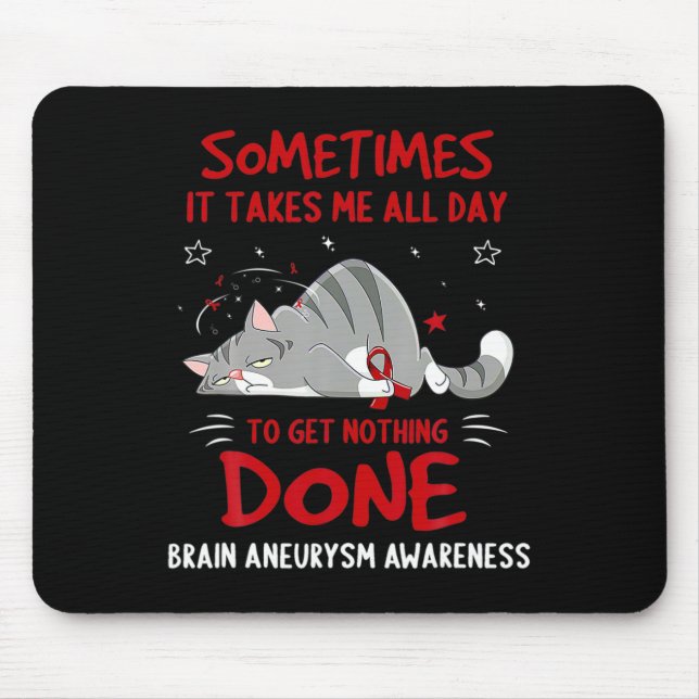 Brain Aneurysm Awareness Elephant Faith Hope Love  Mouse Mat (Front)