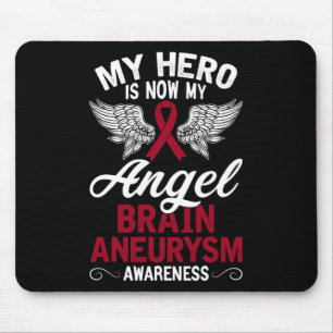 Brain Aneurysm Awareness Gift Burgundy Ribbon 1 Mouse Mat