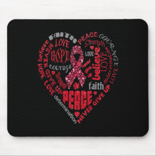 Brain Aneurysm Awareness Heart Words Ba Mouse Mat