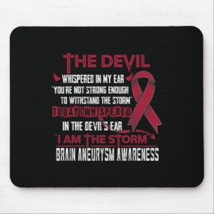 Brain Aneurysm Awareness I am the Storm Devil Mouse Mat