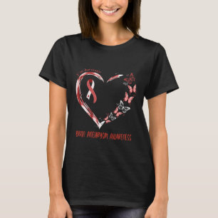 Brain Aneurysm Awareness I'm Survivor Heart Ribbon T-Shirt