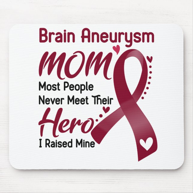 Brain Aneurysm Awareness Month Ribbon Gifts Mouse Mat (Front)
